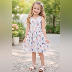 Peanuts Multicolor Sleeveless Kids Dress